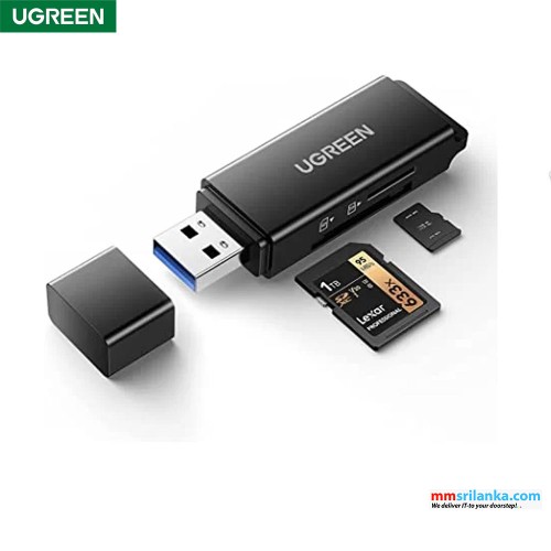 UGREEN USB 3.0 to TF + SD Dual Card Reader (Black)